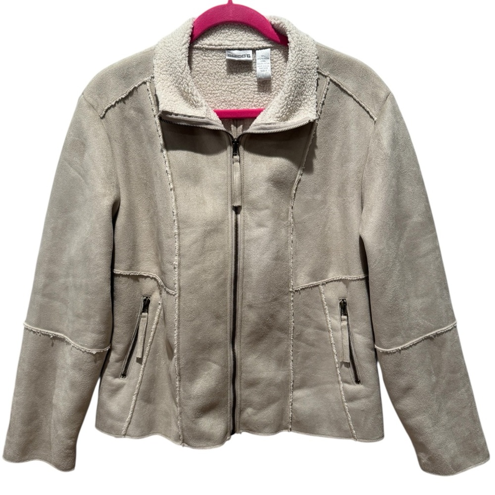 CHICO’S Supple Sherpa Abbot Jacket